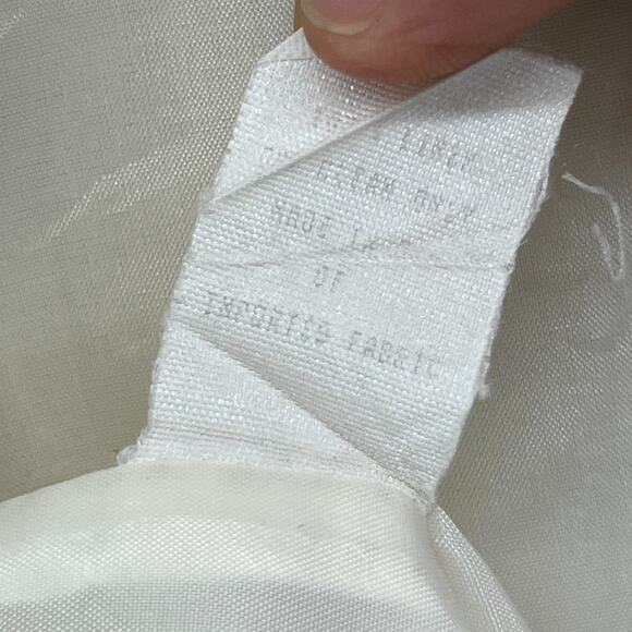 BROOKS BROTHERS Dress 4 Sailor Fit & Flare Pleated Linen Canvas Off White VTG - Picture 12 of 16